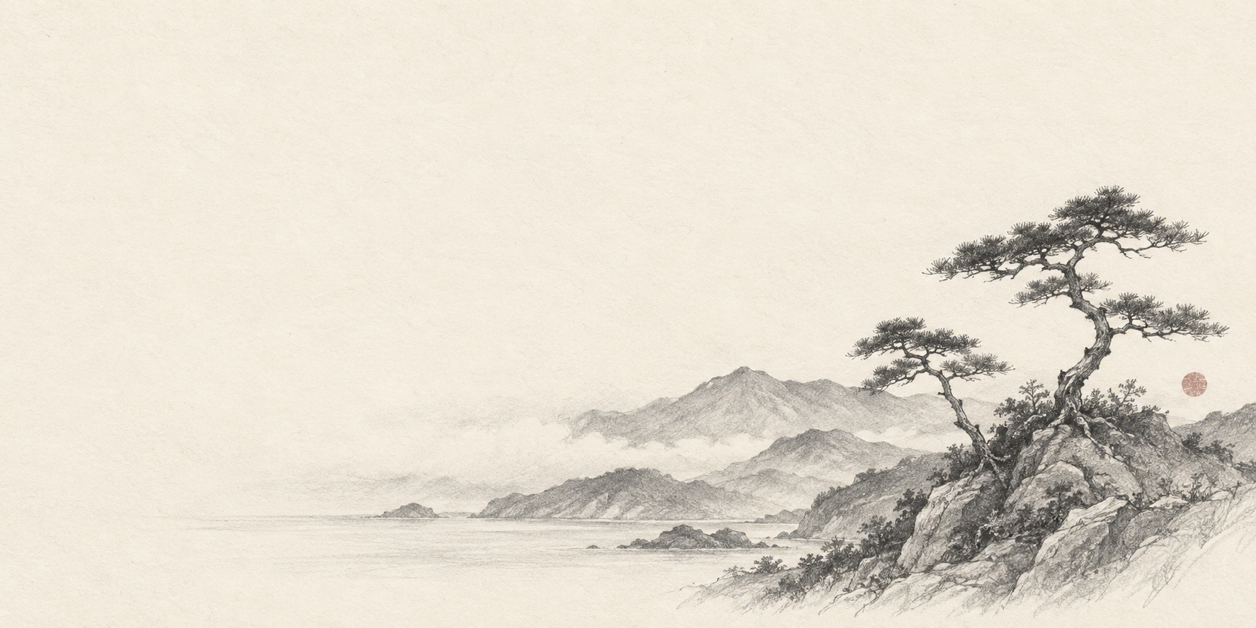 Graphite mountain and pine study